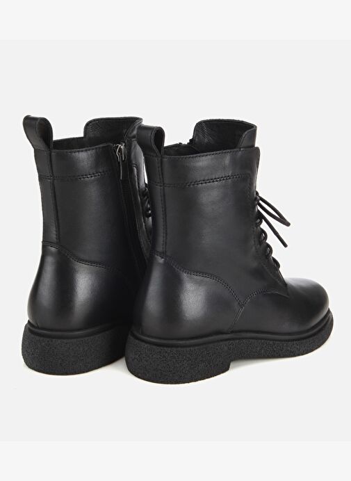 Hotiç Hotiç Kadın Deri Siyah Fermuarlı Postal Düz Bot 01BOH318500A100 | Boyner Siyah - 5. görsel