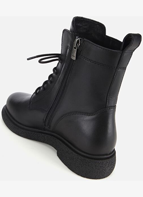 Hotiç Hotiç Kadın Deri Siyah Fermuarlı Postal Düz Bot 01BOH318500A100 | Boyner Siyah - 7. görsel