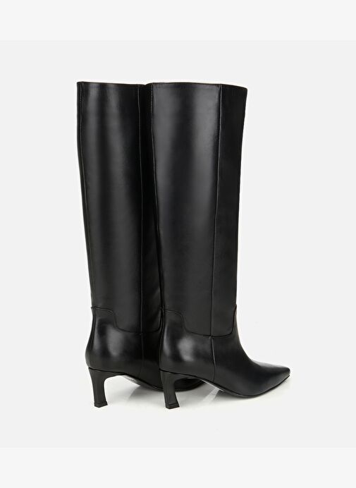 Kadın Deri Siyah Sivri Burunlu Topuklu Çizme 01CIH313240A100 - Görsel 5