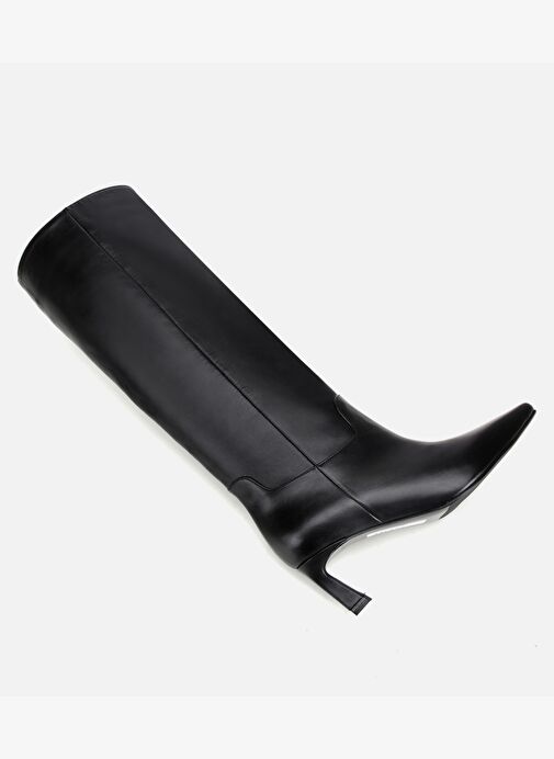 Kadın Deri Siyah Sivri Burunlu Topuklu Çizme 01CIH313240A100 - Görsel 7