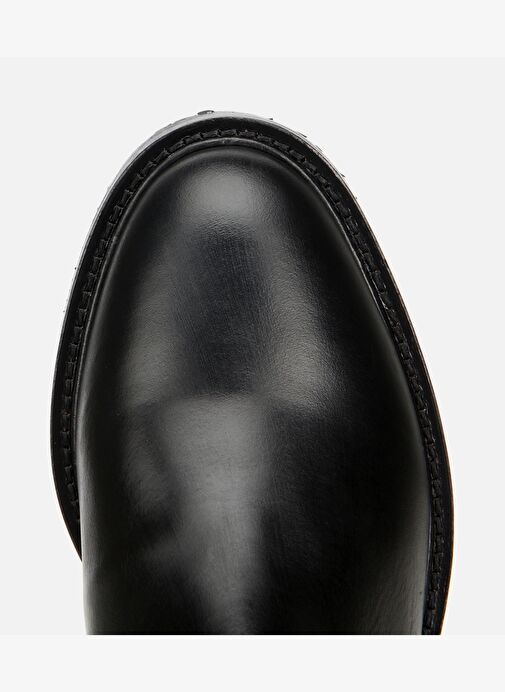 Kadın Deri Siyah Tokalı Binici Düz Çizme 01CIH313250A100 - Görsel 6