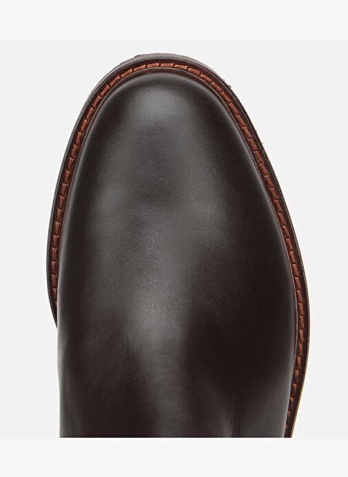 Kadın Deri Kahverengi Tokalı Binici Düz Çizme 01CIH313250A480 - Görsel 6