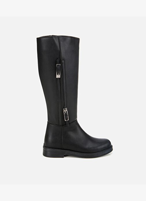 Kadın Siyah Tokalı Düz Çizme 01CIH315140A100 - Görsel 2