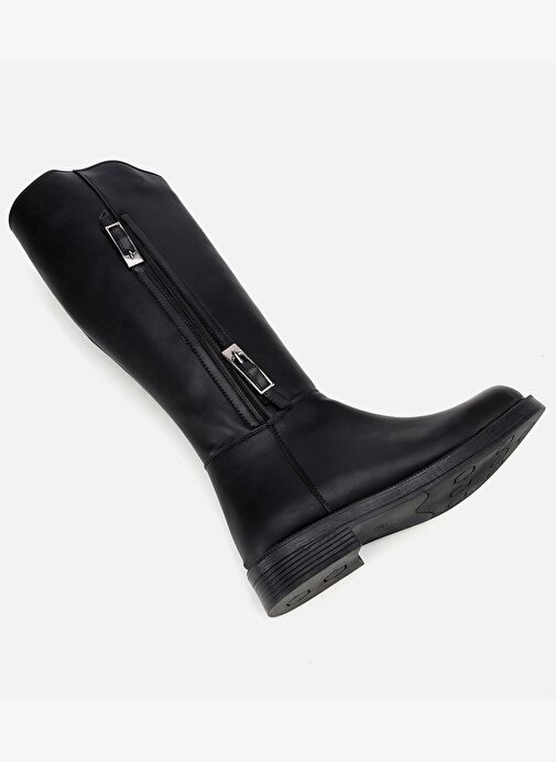 Kadın Siyah Tokalı Düz Çizme 01CIH315140A100 - Görsel 7