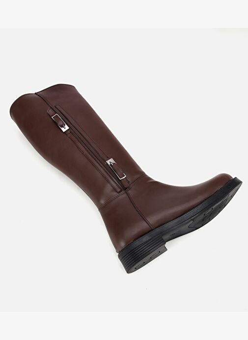 Kadın Kahverengi Tokalı Düz Çizme 01CIH315140A480 - Görsel 7