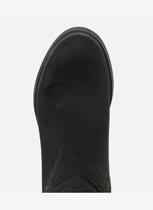 Kadın Süet Siyah Streç Topuklu Çizme 01CIH315160A100 - Görsel 6