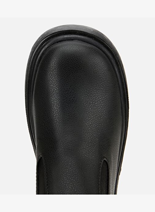 Kadın Siyah Streç Kalın Tabanlı Düz Çizme 01CIH315170A100 - Görsel 6