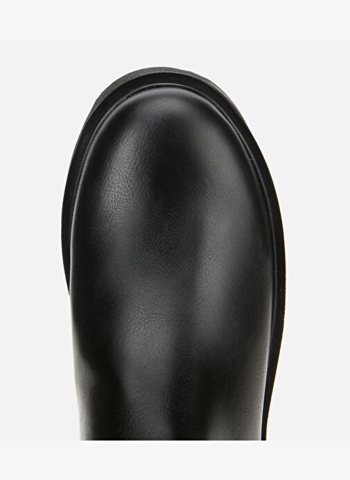 Kadın Siyah Streç Kalın Tabanlı Düz Çizme 01CIH315180A100 - Görsel 6