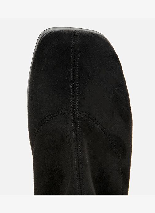 Kadın Siyah Streç Kalın Tabanlı Yüksek Topuklu Çizme 01CIH315190A100 - Görsel 6