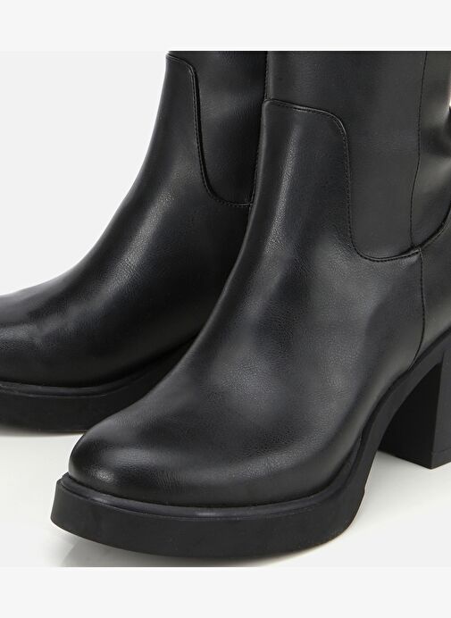 Kadın Siyah Yüksek Topuklu Çizme 01CIH315220A100 - Görsel 4