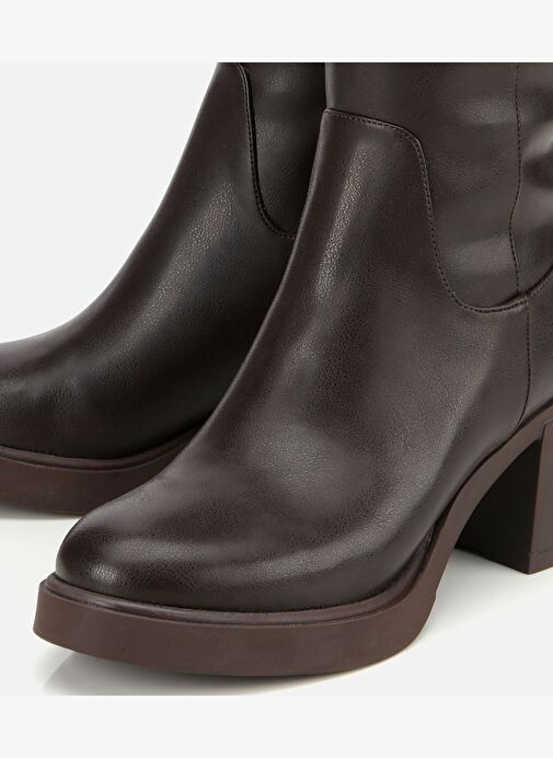 Kadın Kahverengi Yüksek Topuklu Çizme 01CIH315220A480 - Görsel 4