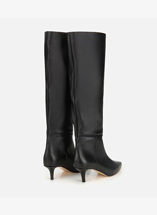 Kadın Deri Siyah Sivri Burunlu İnce Topuklu Çizme 01CIH316940A100 - Görsel 5