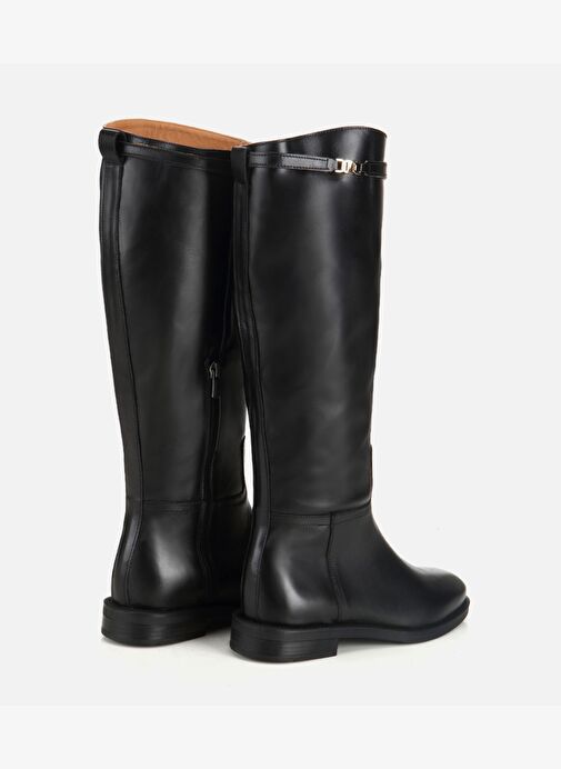 Hotiç Hotiç Kadın Deri Siyah Kemer Detaylı Düz Çizme 01CIH317770A100 Bot | Boyner Siyah - 5. görsel