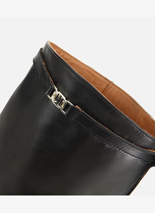 Hotiç Hotiç Kadın Deri Siyah Kemer Detaylı Düz Çizme 01CIH317770A100 Bot | Boyner Siyah - 7. görsel