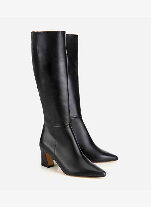 Hotiç Hotiç Kadın Deri Siyah Sivri Burunlu Topuklu Çizme 01CIH318420A100 Bot | Boyner Siyah - 3. görsel