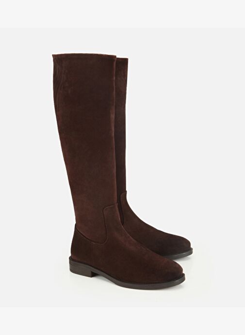 Hotiç Hotiç Kadın Süet Deri Kahverengi Düz Çizme 01CIH318730A480 Bot | Boyner Kahverengi - 3. görsel