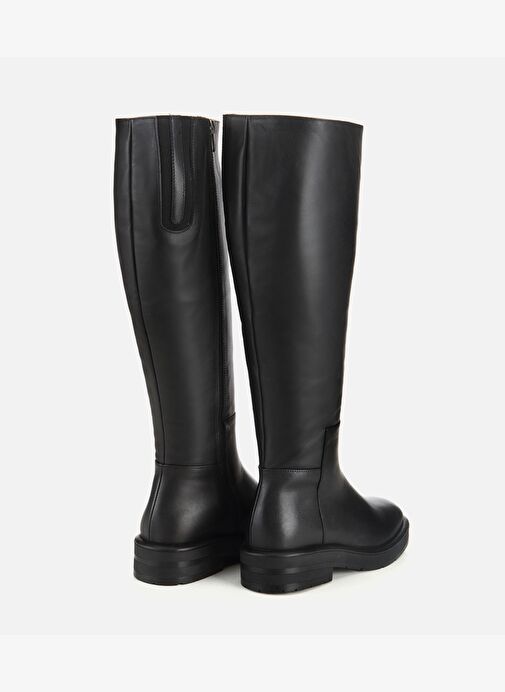 Hotiç Hotiç Kadın Deri Siyah Lastik Detaylı Düz Çizme 01CIH318740A100 Bot | Boyner Siyah - 5. görsel