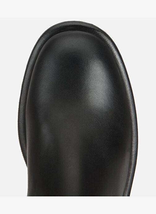 Hotiç Hotiç Kadın Deri Siyah Lastik Detaylı Düz Çizme 01CIH318740A100 Bot | Boyner Siyah - 6. görsel