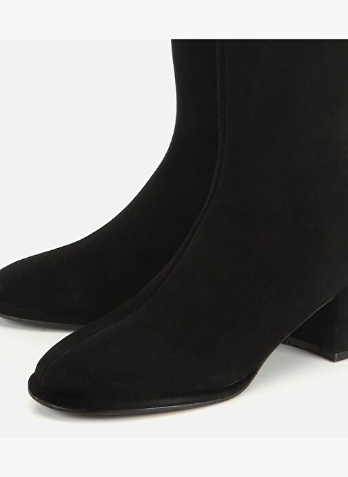 Hotiç Hotiç Kadın Süet Deri Siyah Lastik Detaylı Düz Çizme 01CIH318760A100 Bot | Boyner Siyah - 4. görsel