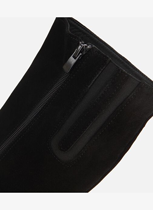 Hotiç Hotiç Kadın Süet Deri Siyah Lastik Detaylı Düz Çizme 01CIH318760A100 Bot | Boyner Siyah - 7. görsel