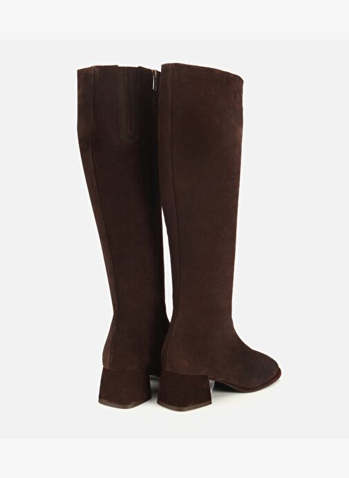 Hotiç Hotiç Kadın Süet Deri Kahverengi Lastik Detaylı Düz Çizme 01CIH318760A480 Bot | Boyner Kahverengi - 5. görsel