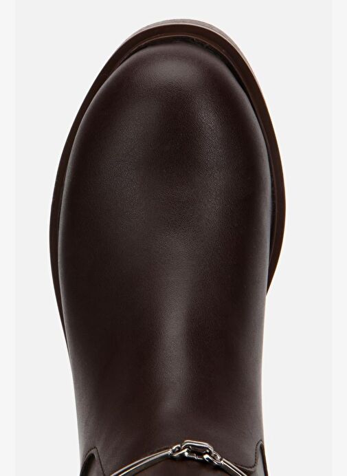 Kadın Kahverengi Zincir Detaylı Çizme - Görsel 7