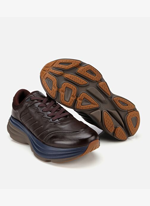 Erkek Deri Kahverengi Kalın Tabanlı Spor Ayakkabı 02AYH311360A480 - Görsel 7