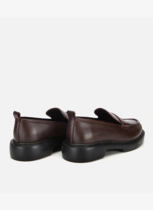 Erkek Deri Kahverengi Yüksek Tabanlı Klasik Loafer 02AYH311850A480 - Görsel 5