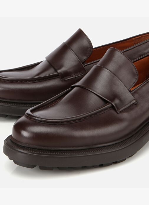 Erkek Deri Kahverengi Yumuşak Dokulu Klasik Loafer 02AYH311880A480 - Görsel 4