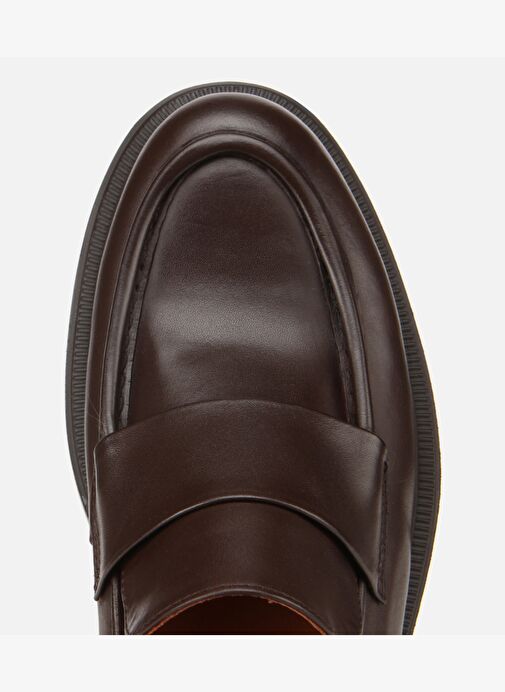 Erkek Deri Kahverengi Yumuşak Dokulu Klasik Loafer 02AYH311880A480 - Görsel 6
