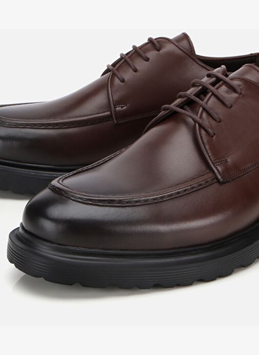 Erkek Deri Kahverengi Dikiş Detaylı Günlük Ayakkabı 02AYH311960A480 - Görsel 4