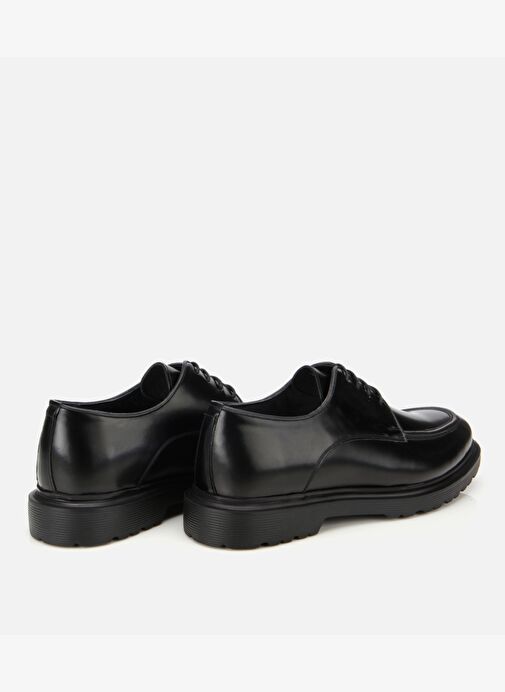 Erkek Açma Deri Siyah Dikiş Detaylı Günlük Ayakkabı 02AYH311970A100 - Görsel 5