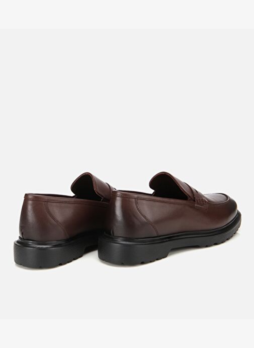 Erkek Deri Kahverengi Yumuşak Dokulu Klasik Loafer 02AYH311980A480 - Görsel 5