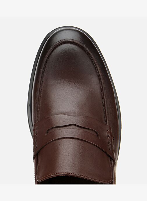 Erkek Deri Kahverengi Yumuşak Dokulu Klasik Loafer 02AYH311980A480 - Görsel 6