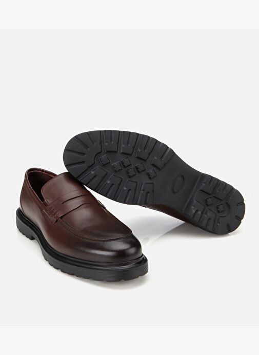 Erkek Deri Kahverengi Yumuşak Dokulu Klasik Loafer 02AYH311980A480 - Görsel 7