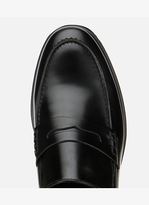 Erkek Açma Deri Siyah Klasik Loafer 02AYH311990A100 - Görsel 6