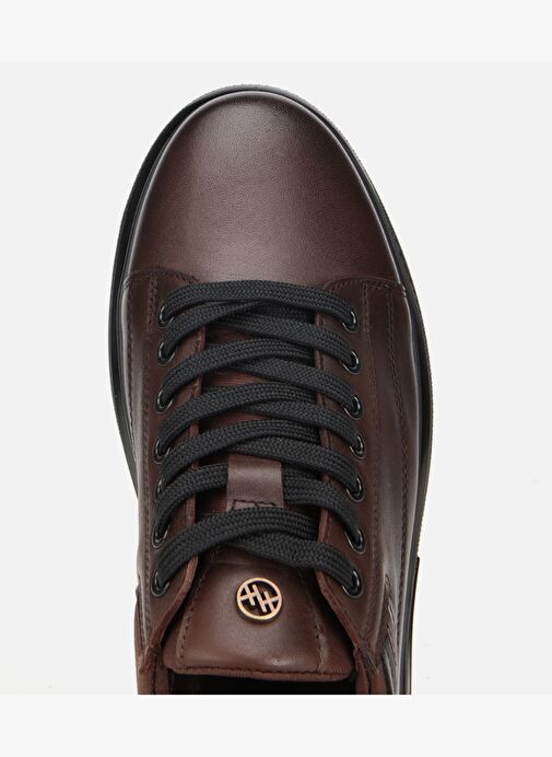 Erkek Deri Kahverengi Yumuşak Dokulu Esnek Tabanlı Spor Ayakkabı 02AYH312000A480 - Görsel 6