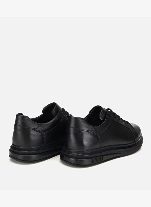 Erkek Deri Siyah Comfort Spor Ayakkabı 02AYH312010A100 - Görsel 5