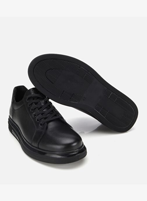 Erkek Deri Siyah Comfort Spor Ayakkabı 02AYH312010A100 - Görsel 7