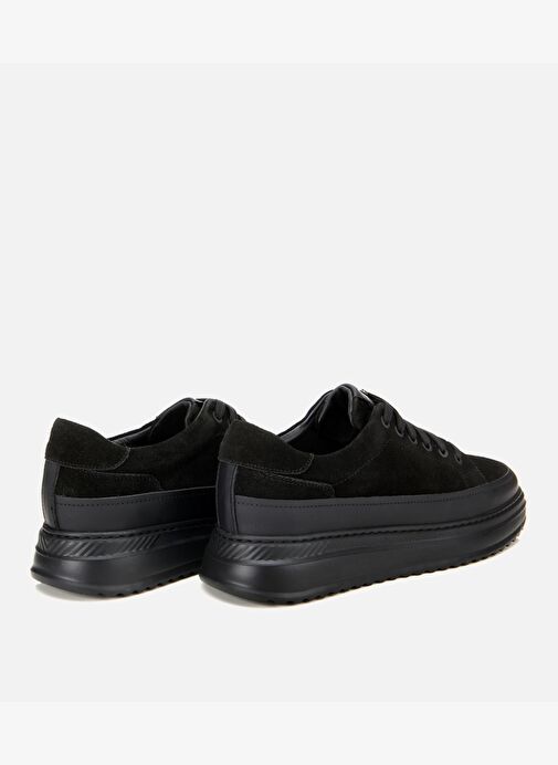 Erkek Süet Deri Siyah Kalın Tabanlı Günlük Ayakkabı 02AYH312020A100 - Görsel 5