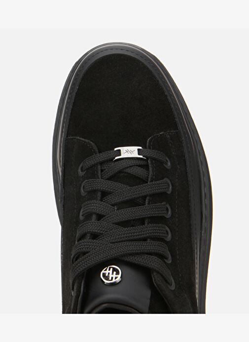 Erkek Süet Deri Siyah Kalın Tabanlı Günlük Ayakkabı 02AYH312020A100 - Görsel 6