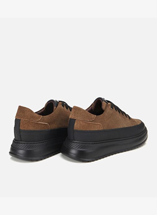 Erkek Süet Deri Kahverengi Kalın Tabanlı Günlük Ayakkabı 02AYH312020A480 - Görsel 5