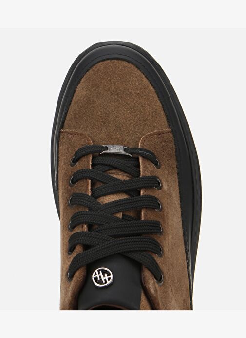 Erkek Süet Deri Kahverengi Kalın Tabanlı Günlük Ayakkabı 02AYH312020A480 - Görsel 6