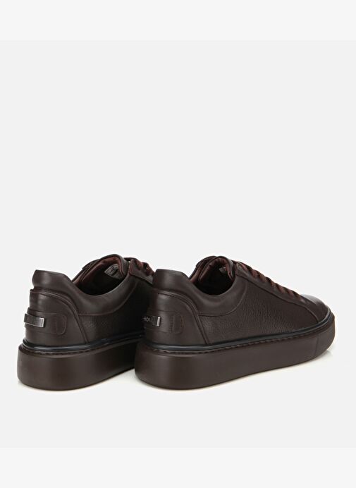 Erkek Deri Kahverengi Kalın Tabanlı Spor Ayakkabı 02AYH312060A480 - Görsel 5