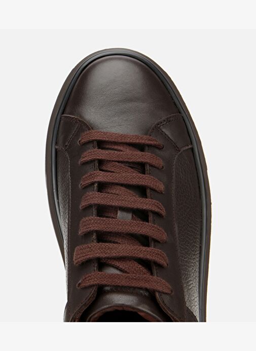 Erkek Deri Kahverengi Kalın Tabanlı Spor Ayakkabı 02AYH312060A480 - Görsel 6