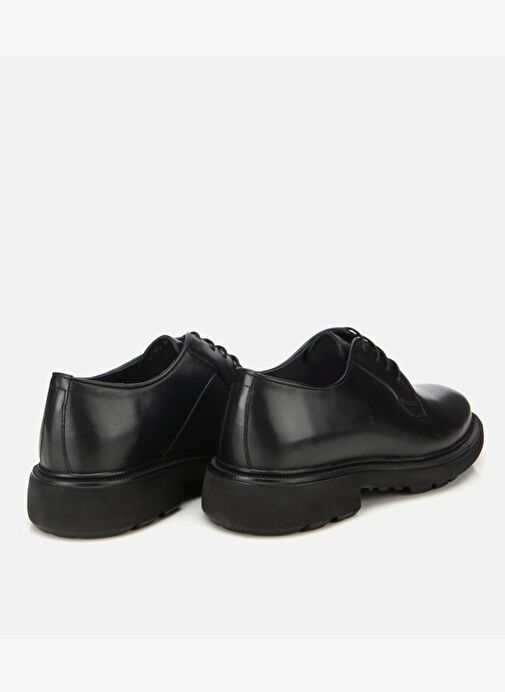 Erkek Deri Siyah Bağcıklı Günlük Ayakkabı 02AYH312090A100 - Görsel 5