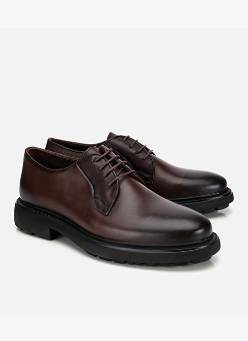 Erkek Deri Kahverengi Bağcıklı Günlük Ayakkabı 02AYH312090A480 - Görsel 3