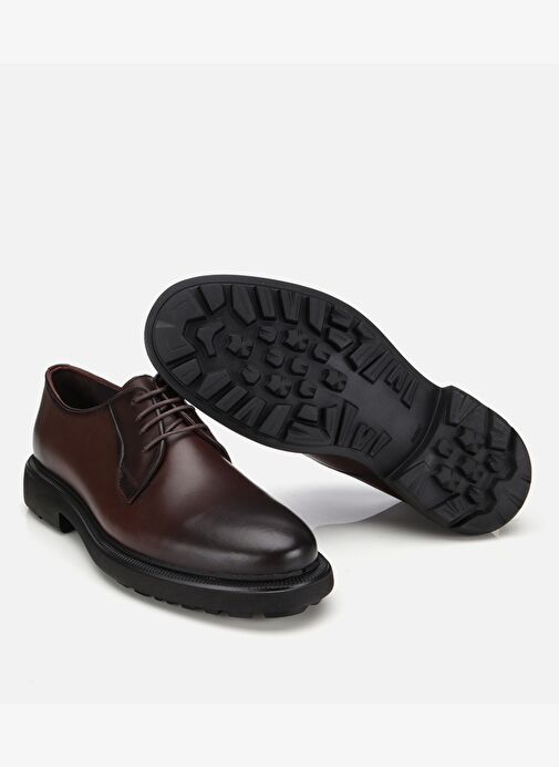 Erkek Deri Kahverengi Bağcıklı Günlük Ayakkabı 02AYH312090A480 - Görsel 7