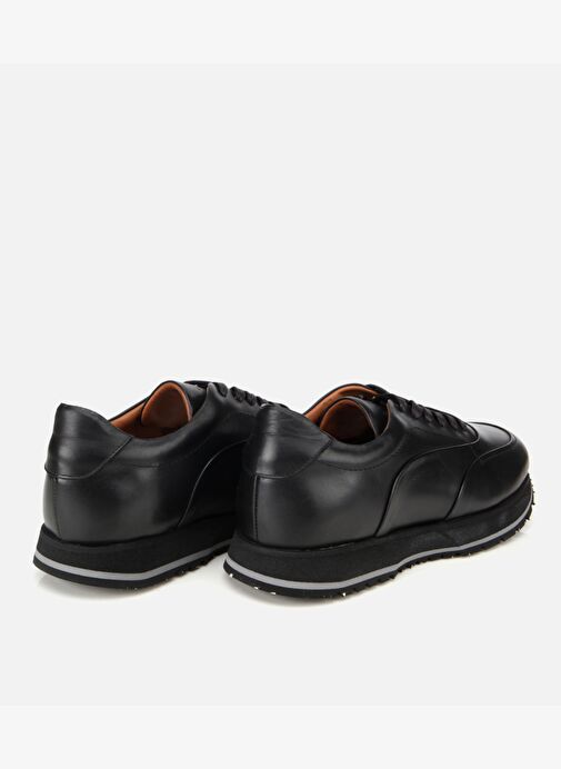 Erkek Deri Siyah Yumuşak Dokulu Spor Ayakkabı 02AYH312100A100 - Görsel 5