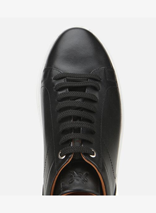 Erkek Deri Siyah Kalın Tabanlı Spor Ayakkabı 02AYH312140A100 - Görsel 6